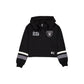 Las Vegas Raiders Women's Throwback Cropped Tie Hoodie
