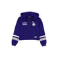 Los Angeles Dodgers Women's Throwback Cropped Tie Hoodie
