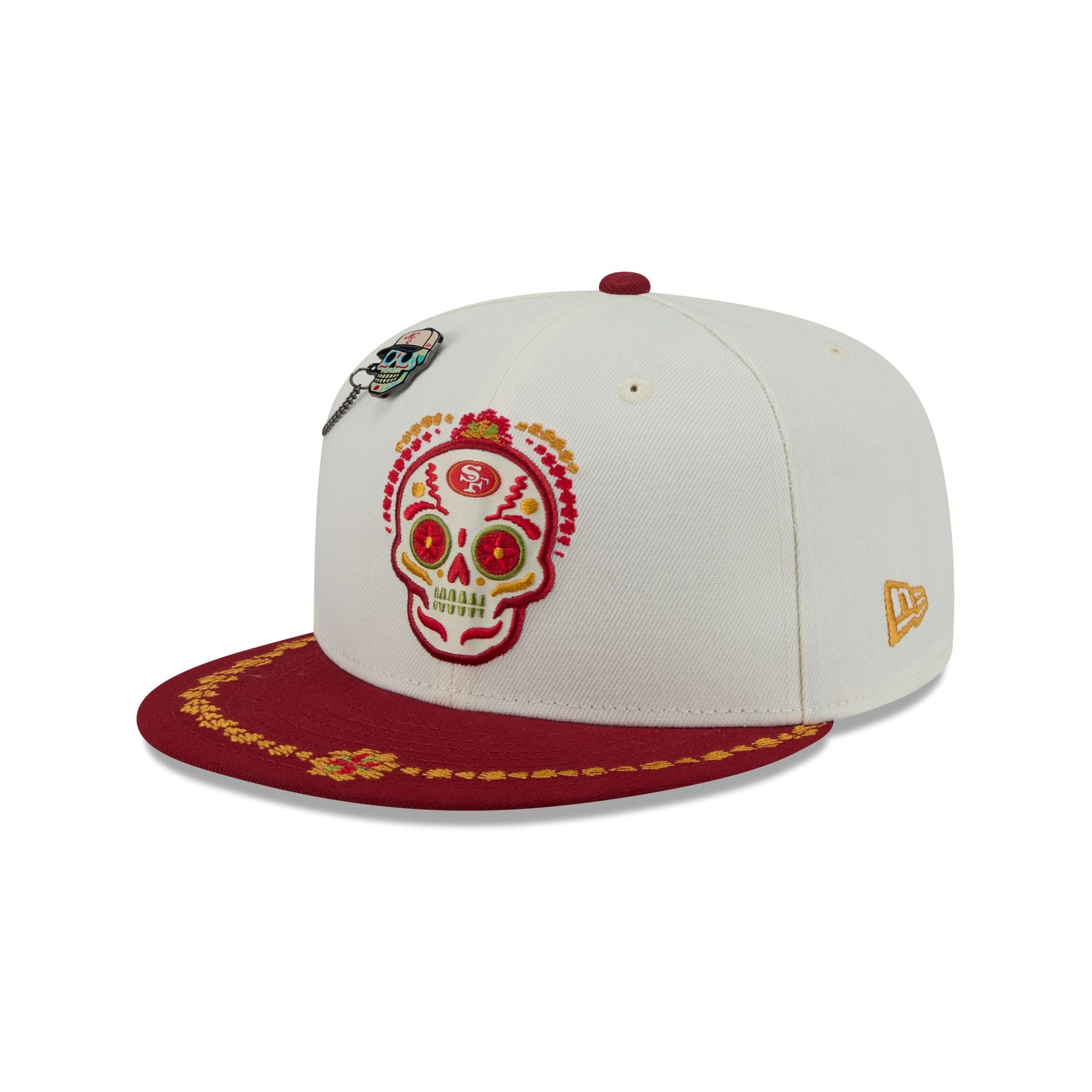 San Francisco 49ers Day of the Dead Chrome White 59FIFTY Fitted
