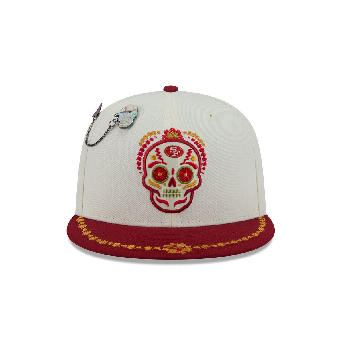 San Francisco 49ers Day of the Dead Chrome White 59FIFTY Fitted Hat