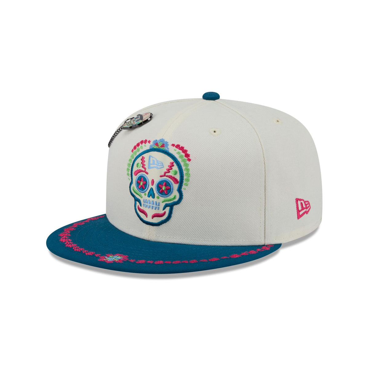 New Era Cap Day of the Dead Chrome White 59FIFTY Fitted Hat