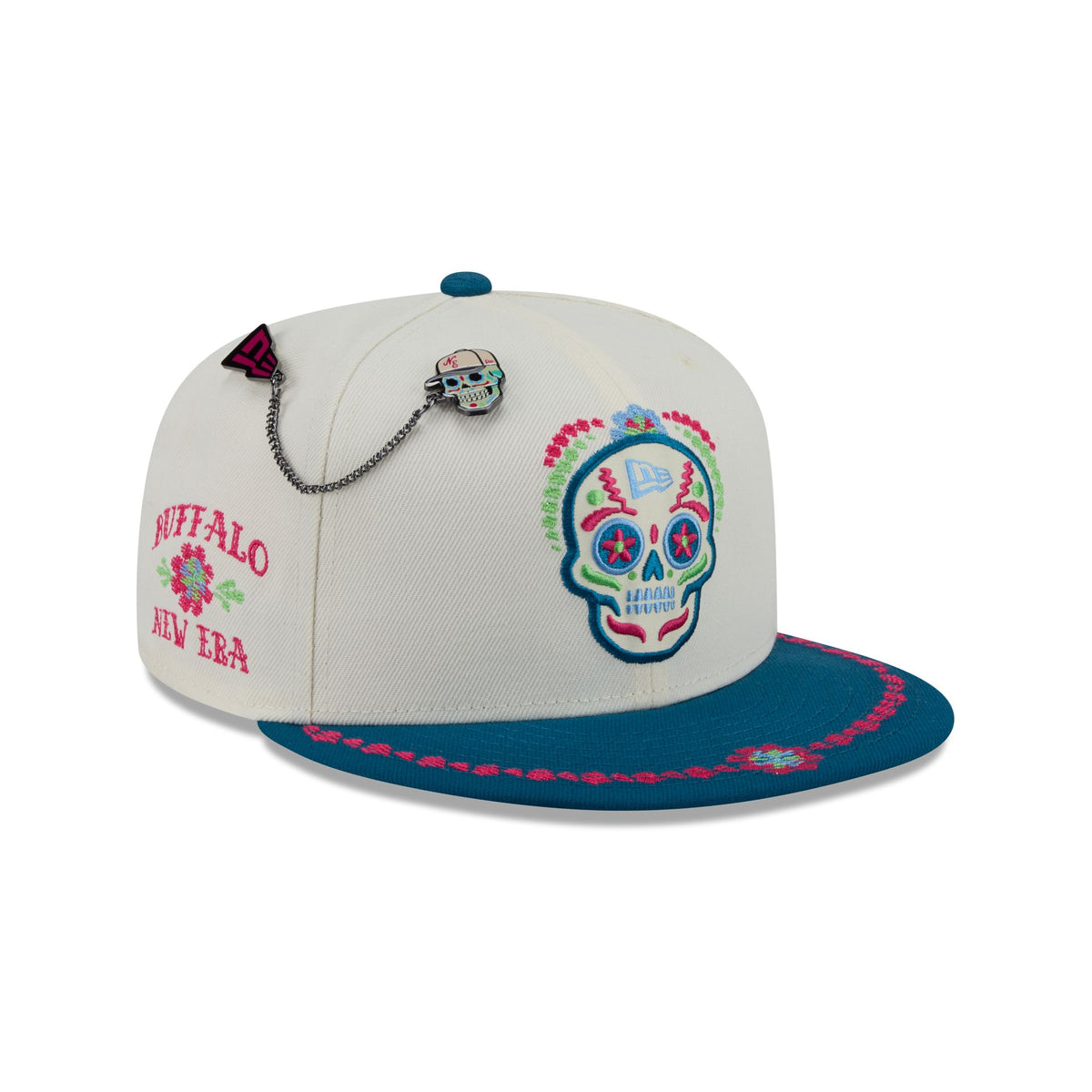 New Era Cap Day of the Dead Chrome White 59FIFTY Fitted Hat