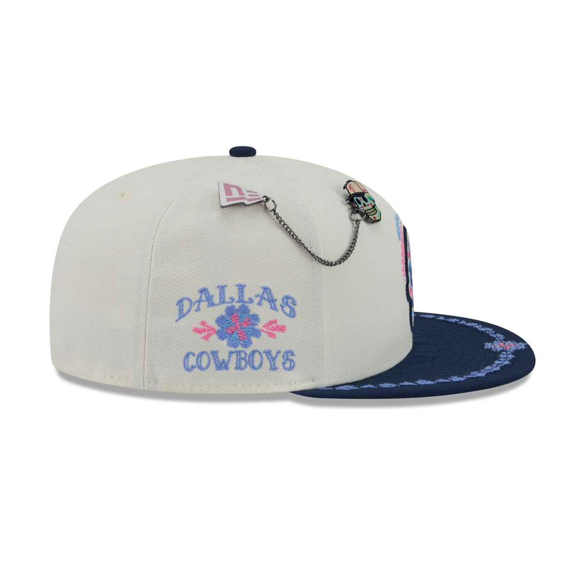 Dallas Cowboys Day of the Dead Chrome White 59FIFTY Fitted Hat