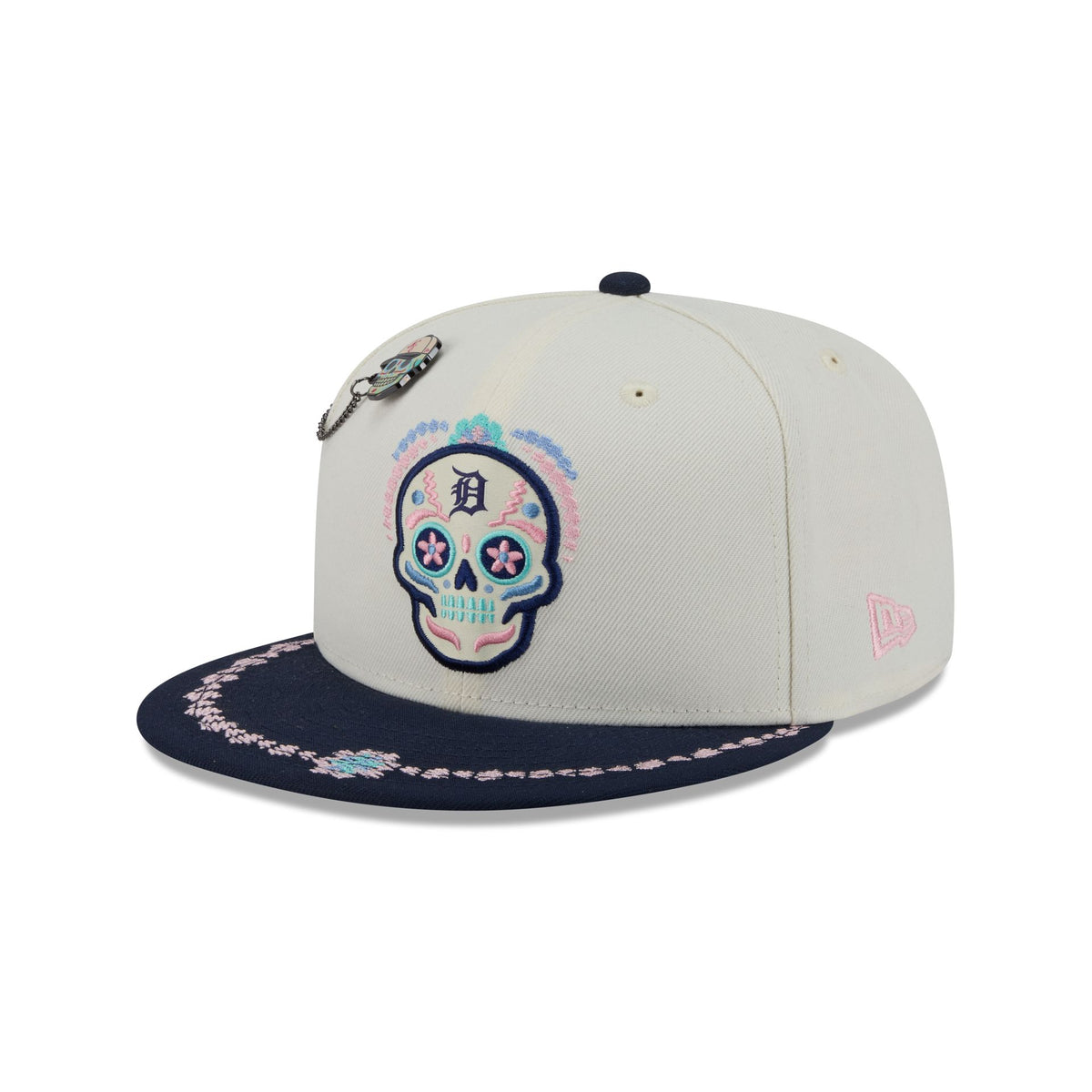Detroit Tigers Day of the Dead Chrome White 59FIFTY Fitted Hat