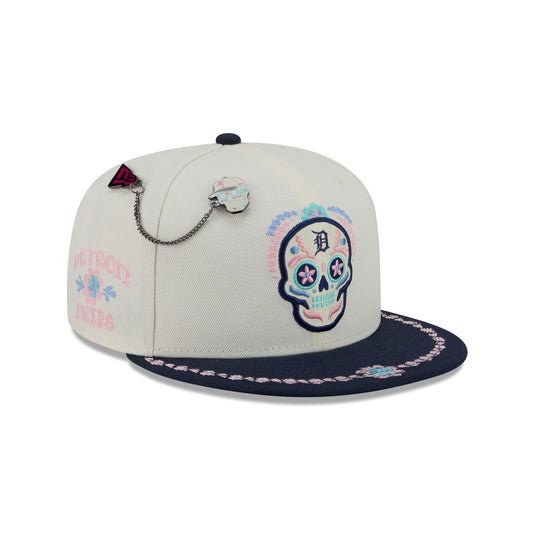 Detroit Tigers Day of the Dead Chrome White 59FIFTY Fitted Hat