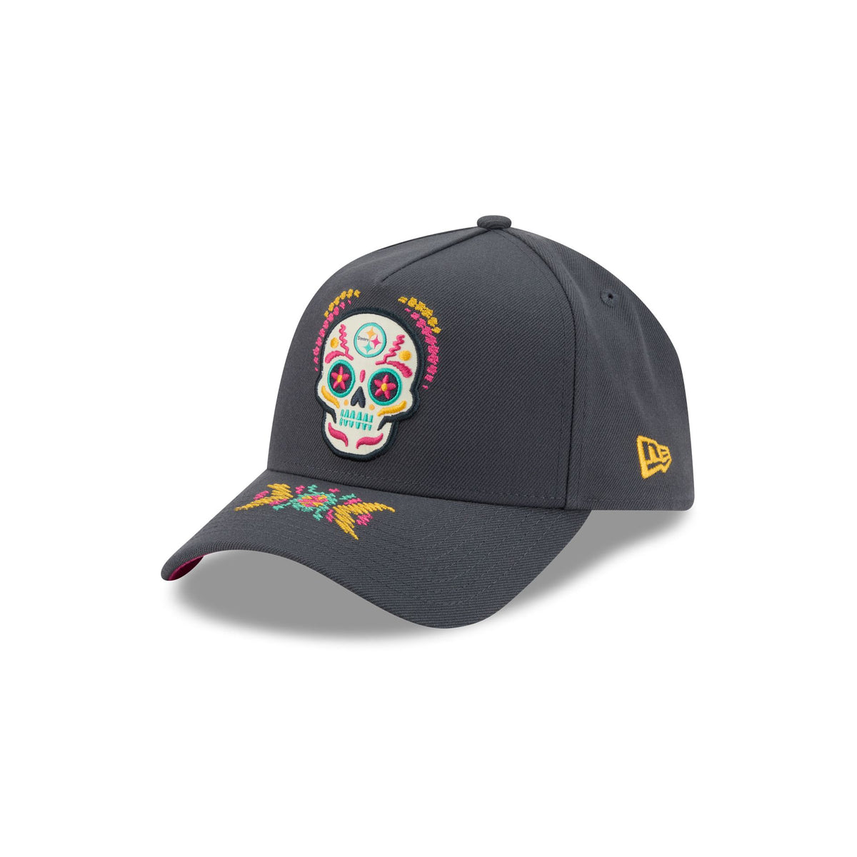Pittsburgh Steelers Day of the Dead 9FORTY A-Frame Snapback Hat