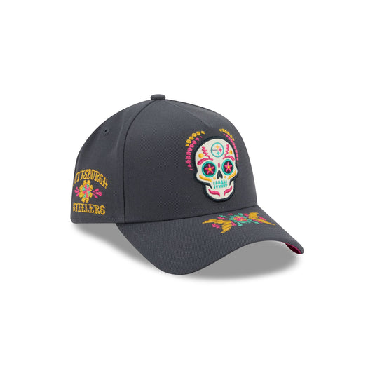 Pittsburgh Steelers Day of the Dead 9FORTY A-Frame Snapback Hat