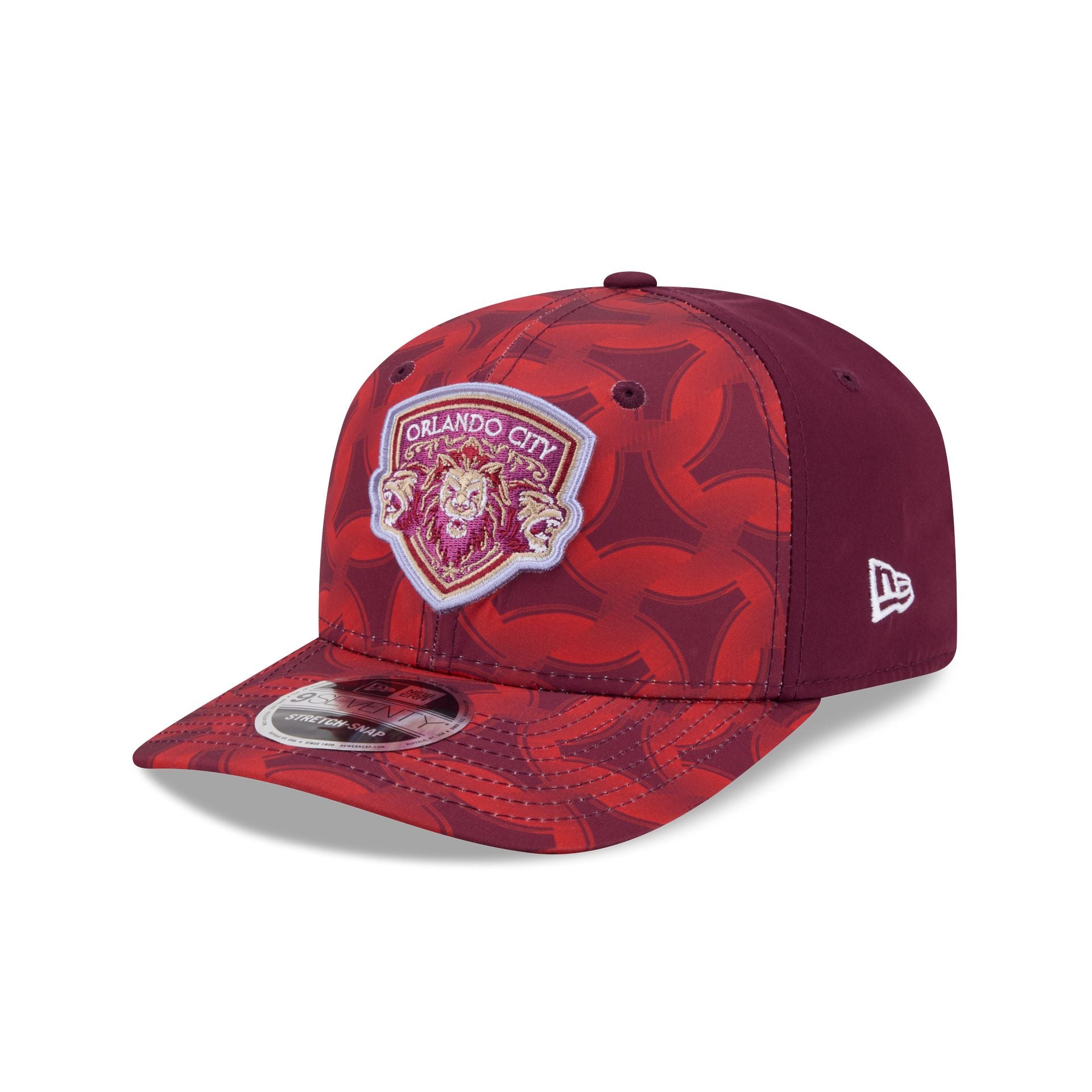 Orlando City SC 2026 Jersey Hook Red 9SEVENTY Stretch-Snap Hat