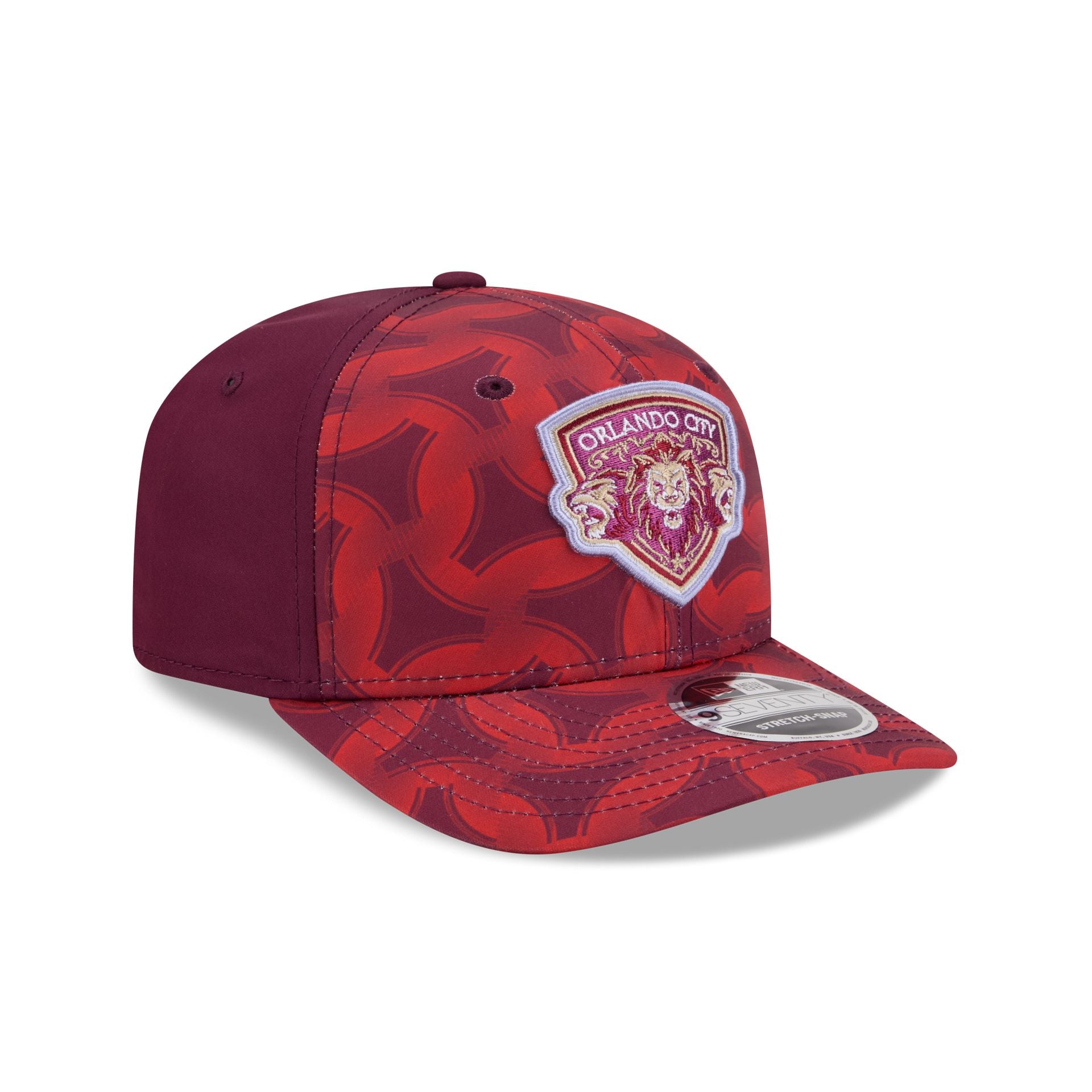 Orlando City SC 2026 Jersey Hook Red 9SEVENTY Stretch-Snap Hat