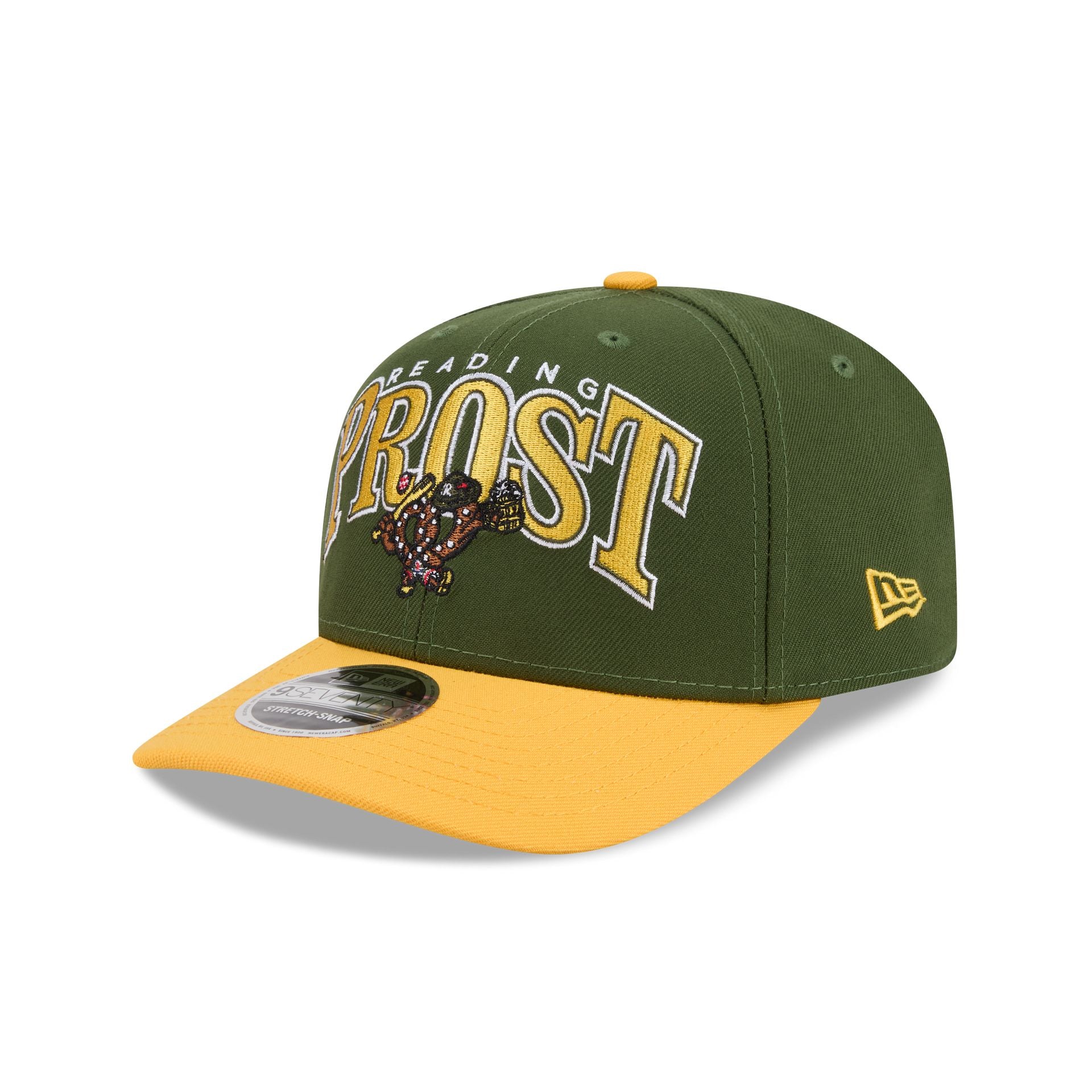 Reading Fightin Phils Theme Night Wordmark Green 9SEVENTY Stretch-Snap Hat