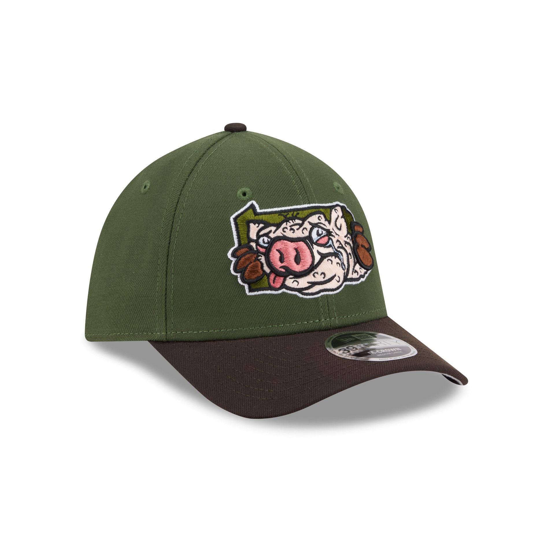 Lehigh Valley IronPigs Theme Night Green 39THIRTY M-Crown Stretch Fit Hat