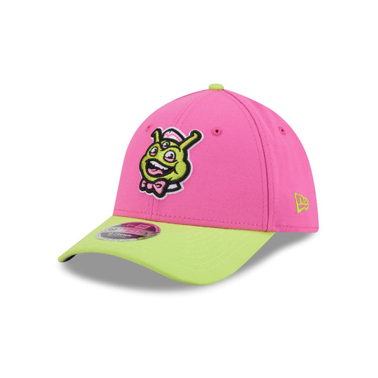 Binghamton Rumble Ponies Theme Night Pink 39THIRTY M-Crown Stretch Fit Hat - New Era Cap