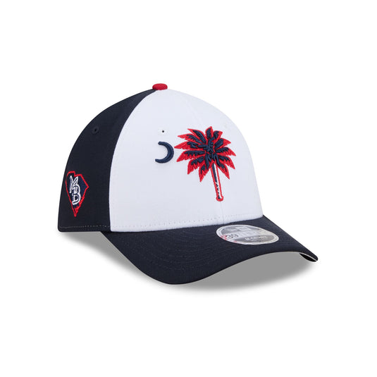 Myrtle Beach Pelicans Theme Night Navy 39THIRTY M-Crown Stretch Fit Hat - New Era Cap
