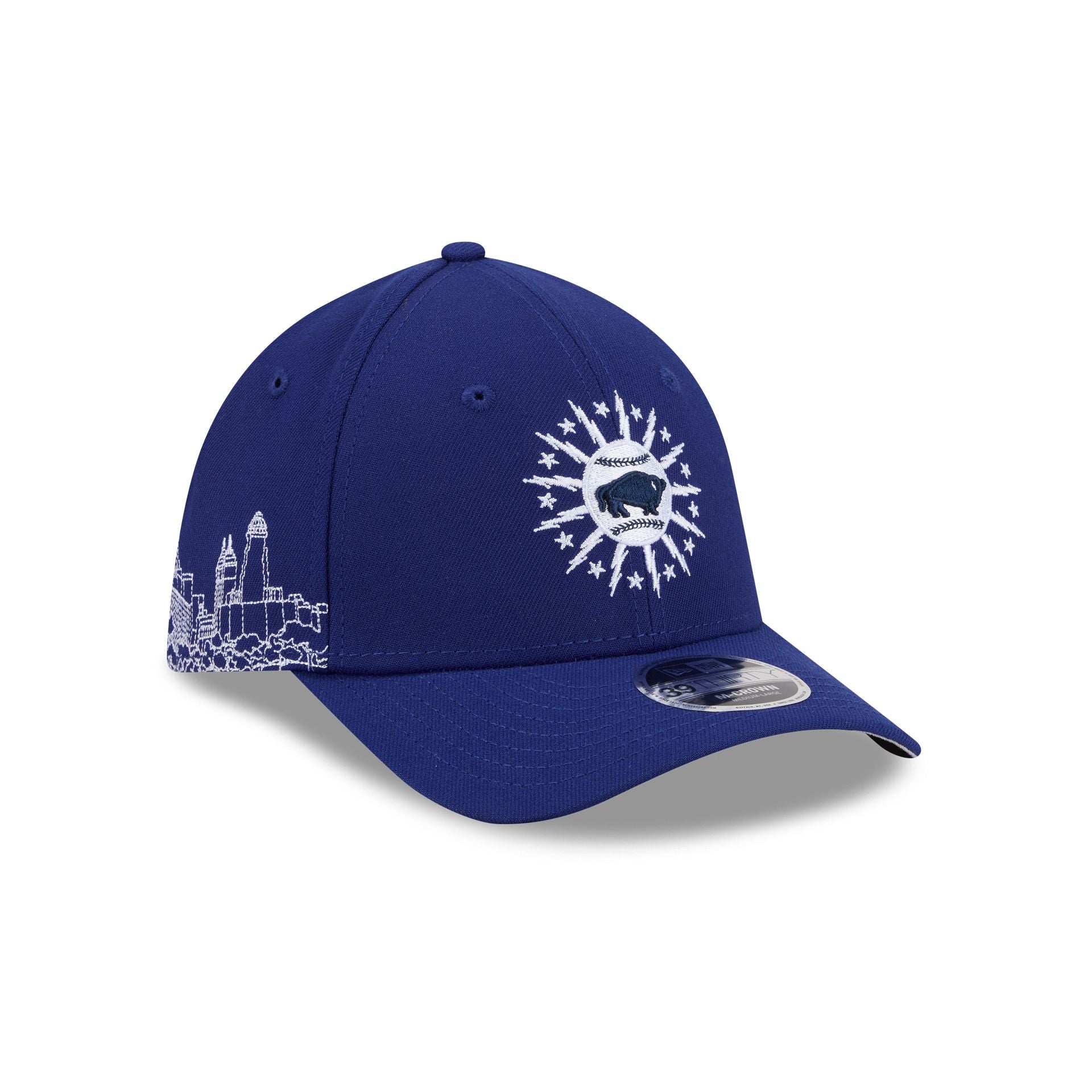 Buffalo Bisons Theme Night Blue 39THIRTY M-Crown Stretch Fit Hat