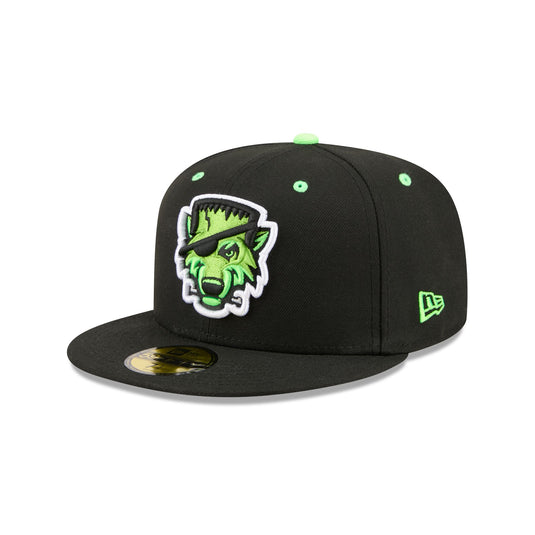 Erie SeaWolves Theme Night Black Neon 59FIFTY Fitted Hat - New Era Cap