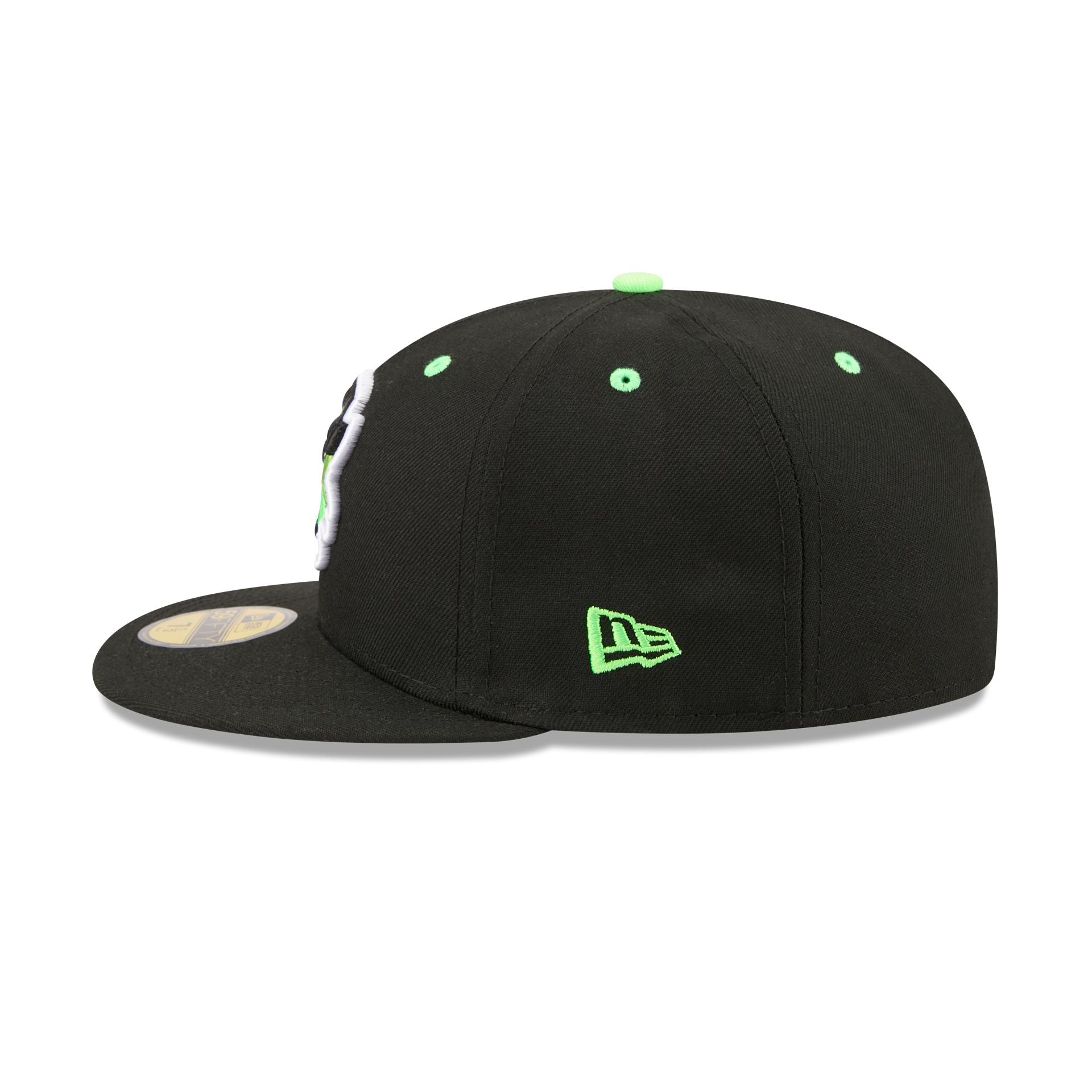 Erie SeaWolves Theme Night Black Neon 59FIFTY Fitted Hat