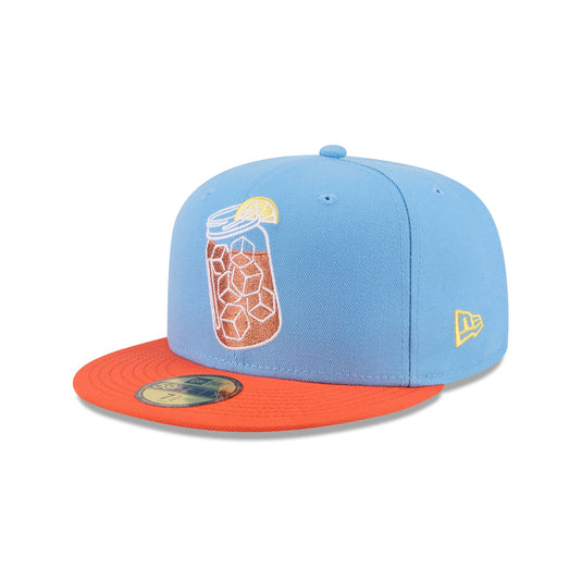 Charlotte Knights Theme Night Light Blue 59FIFTY Fitted Hat - New Era Cap