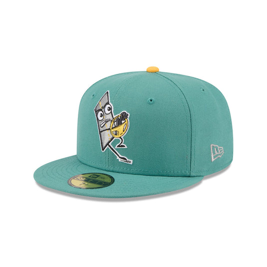 Worcester Red Sox Theme Night Light Green 59FIFTY Fitted Hat - New Era Cap
