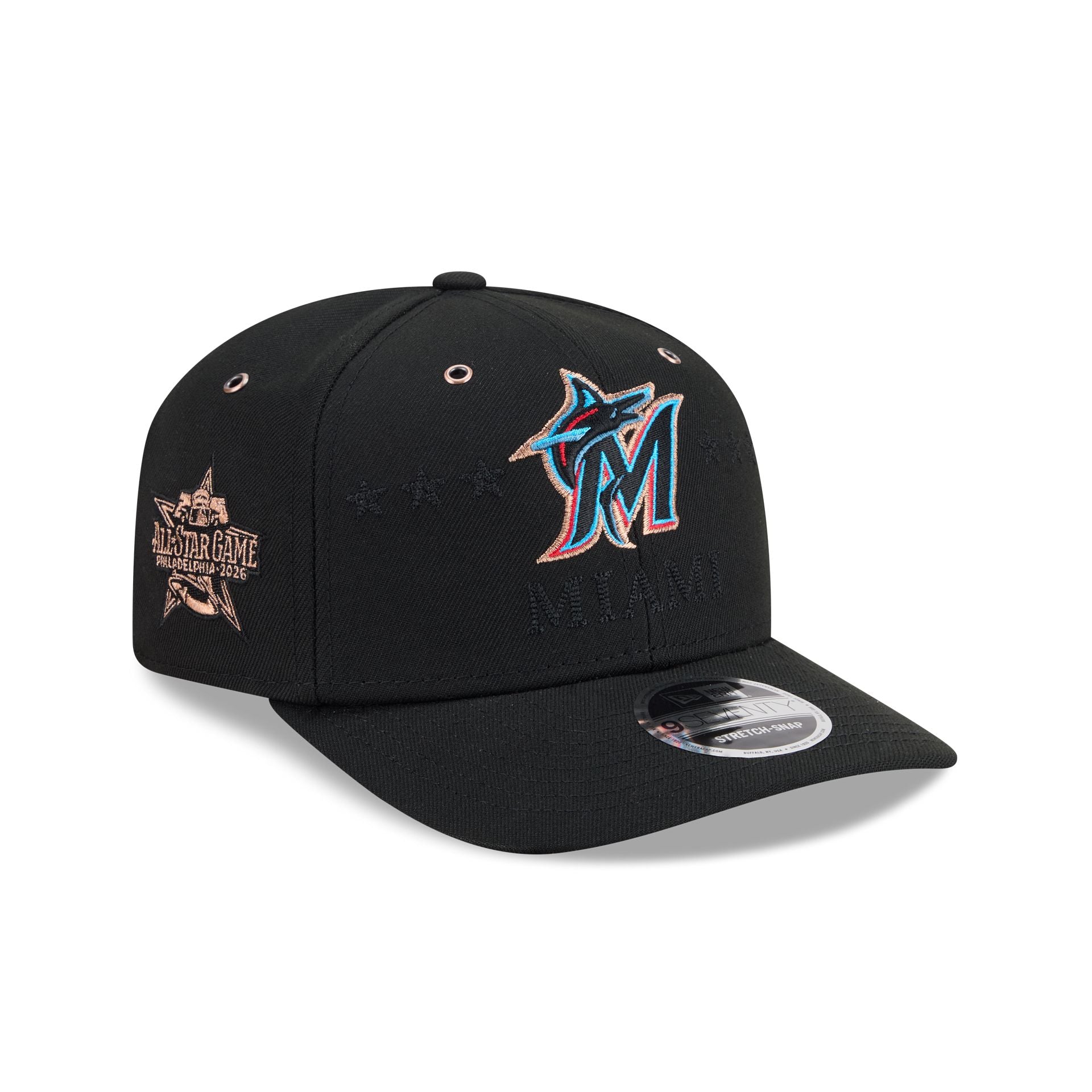 Miami Marlins 2026 All-Star Game 9SEVENTY Stretch-Snap Hat – New
