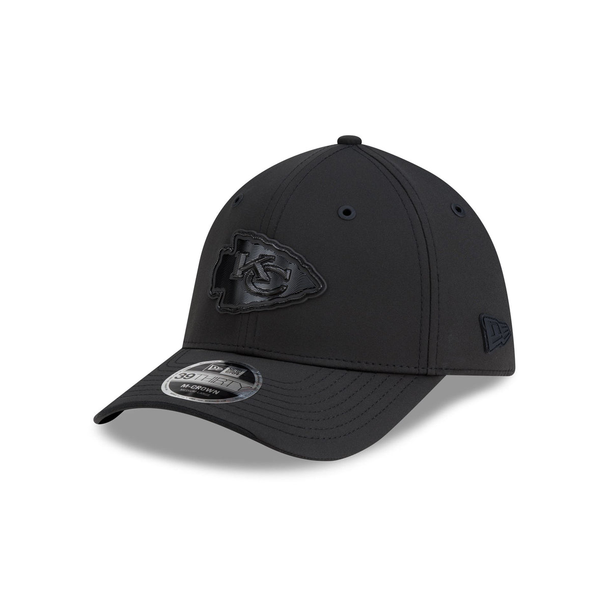 Kansas City Chiefs 2026 Sideline Black 39THIRTY M-Crown Stretch Fit Hat