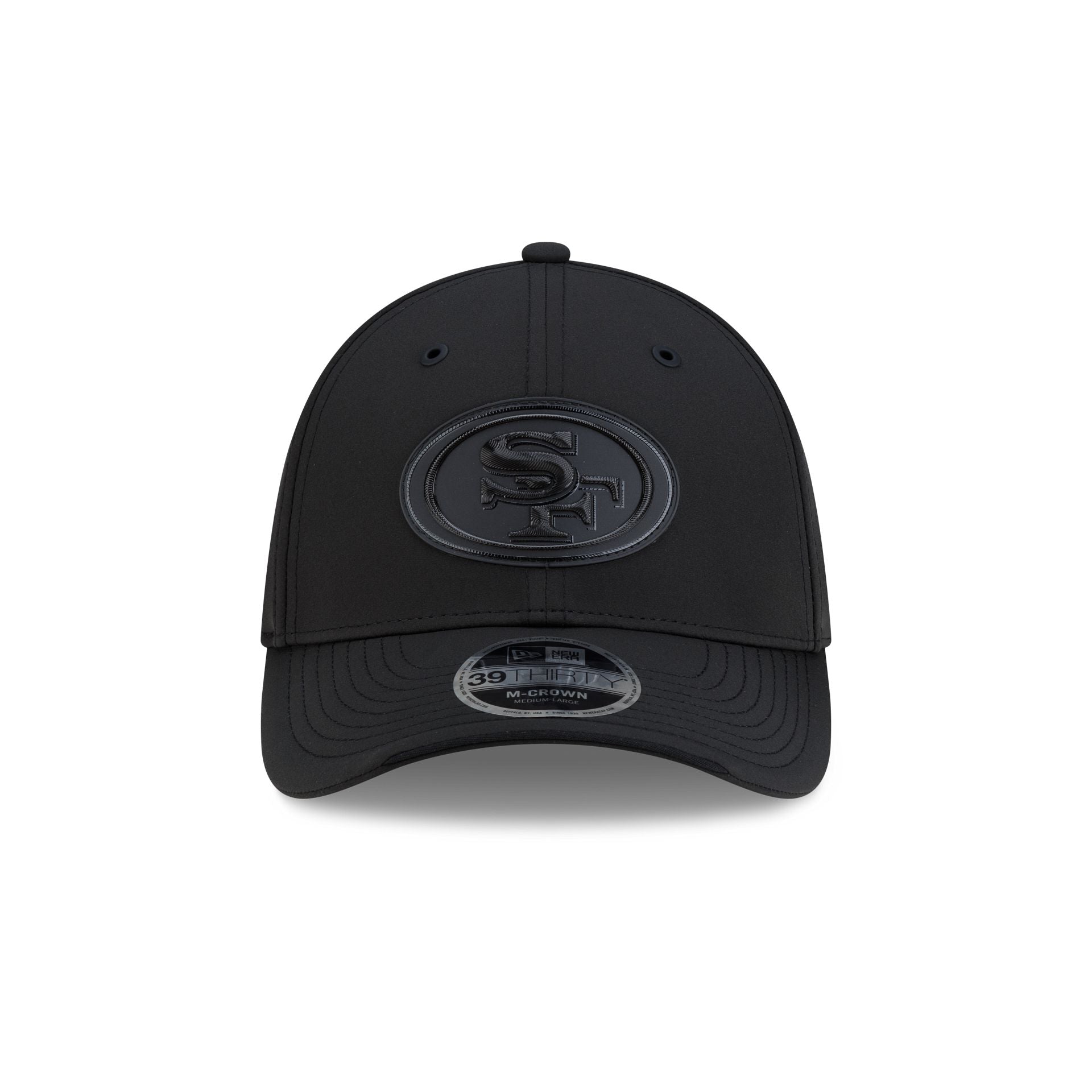 San Francisco 49ers 2026 Sideline Black 39THIRTY M-Crown Stretch Fit Hat