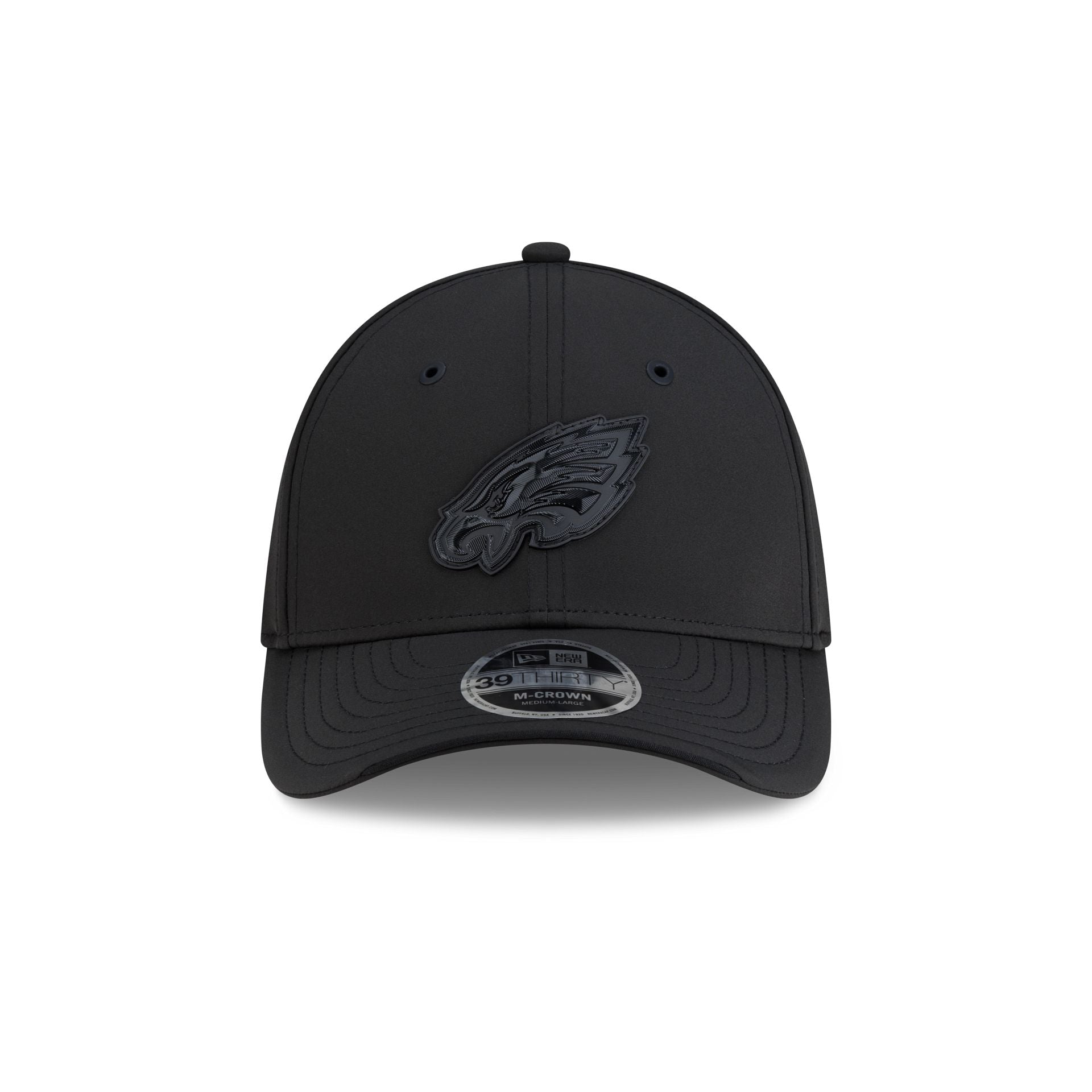 Philadelphia Eagles 2026 Sideline Black 39THIRTY M-Crown Stretch Fit Hat