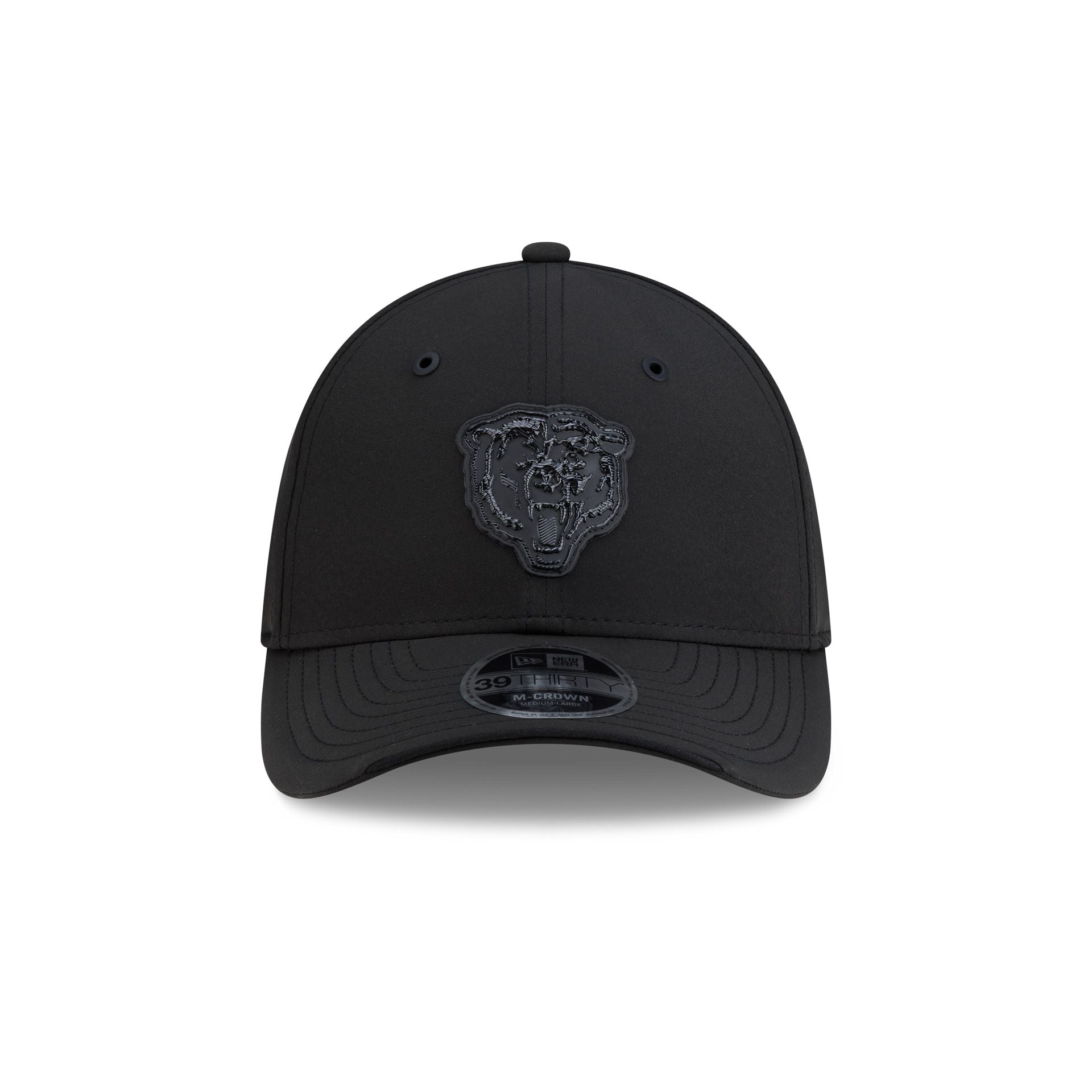 Chicago Bears 2026 Sideline Black 39THIRTY M-Crown Stretch Fit Hat