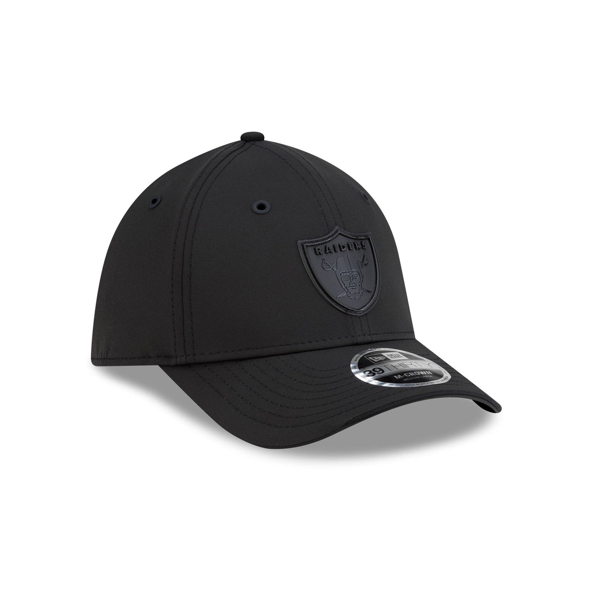 Las Vegas Raiders 2026 Sideline Black 39THIRTY M-Crown Stretch Fit Hat