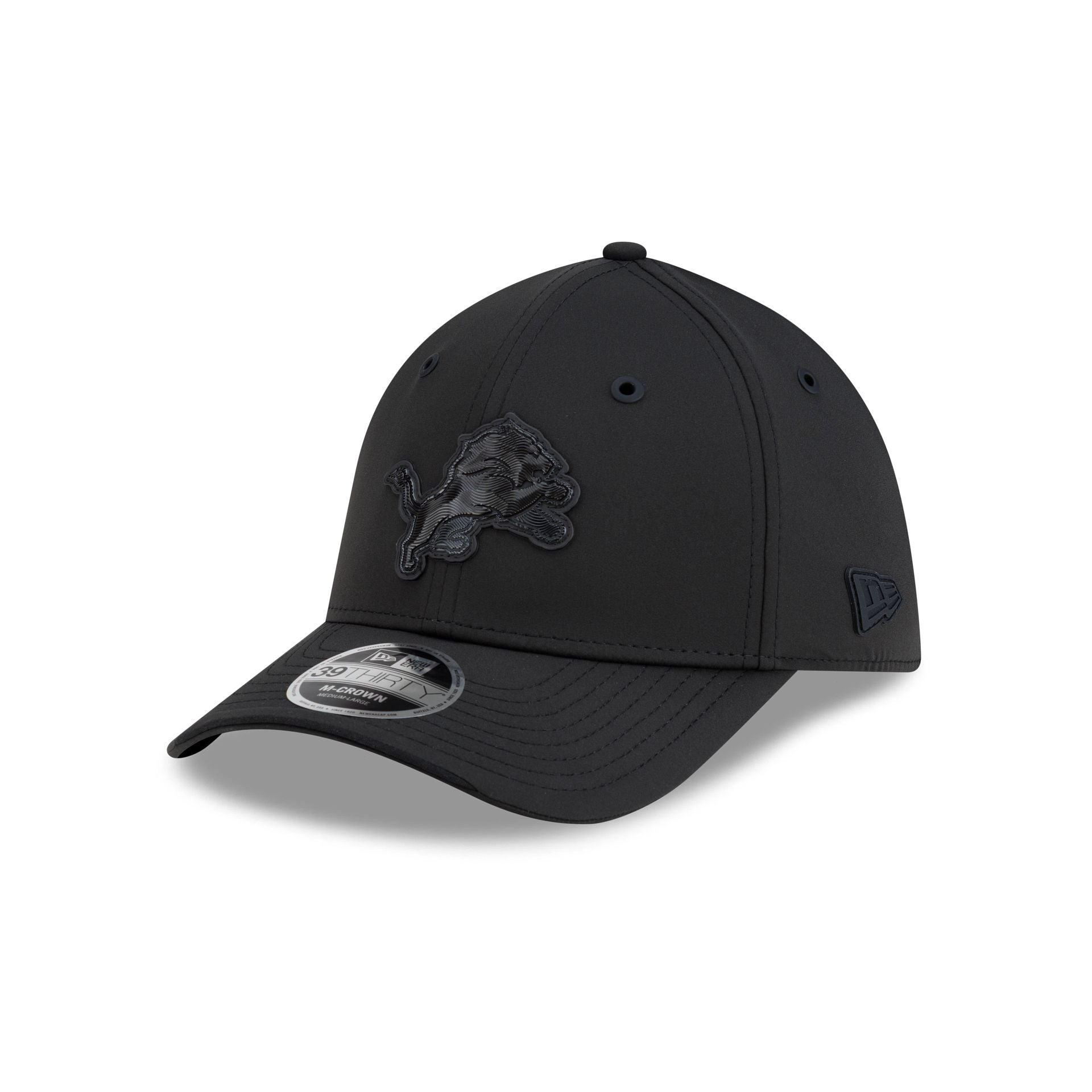 Detroit Lions 2026 Sideline Black 39THIRTY M-Crown Stretch Fit Hat