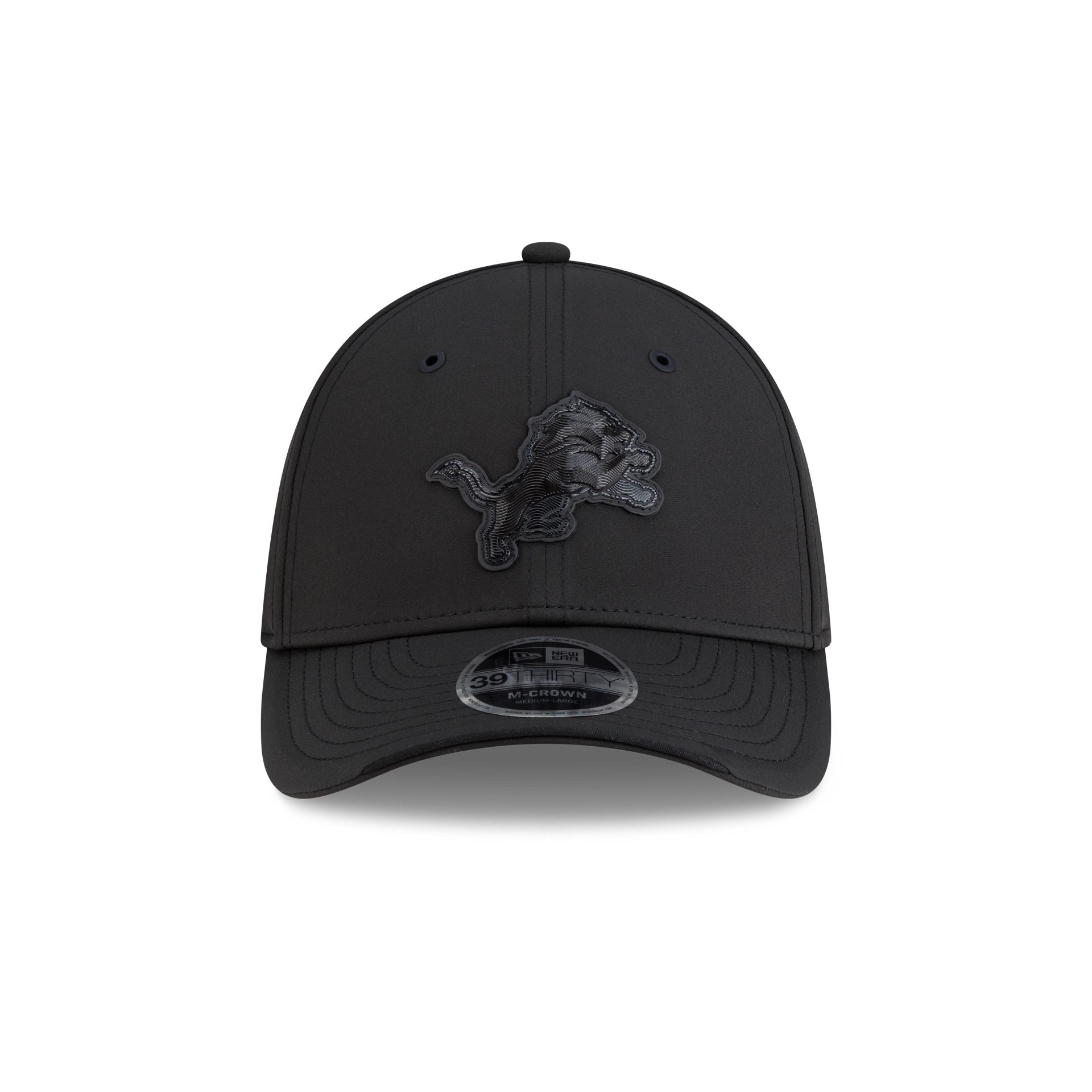 Detroit Lions 2026 Sideline Black 39THIRTY M-Crown Stretch Fit Hat