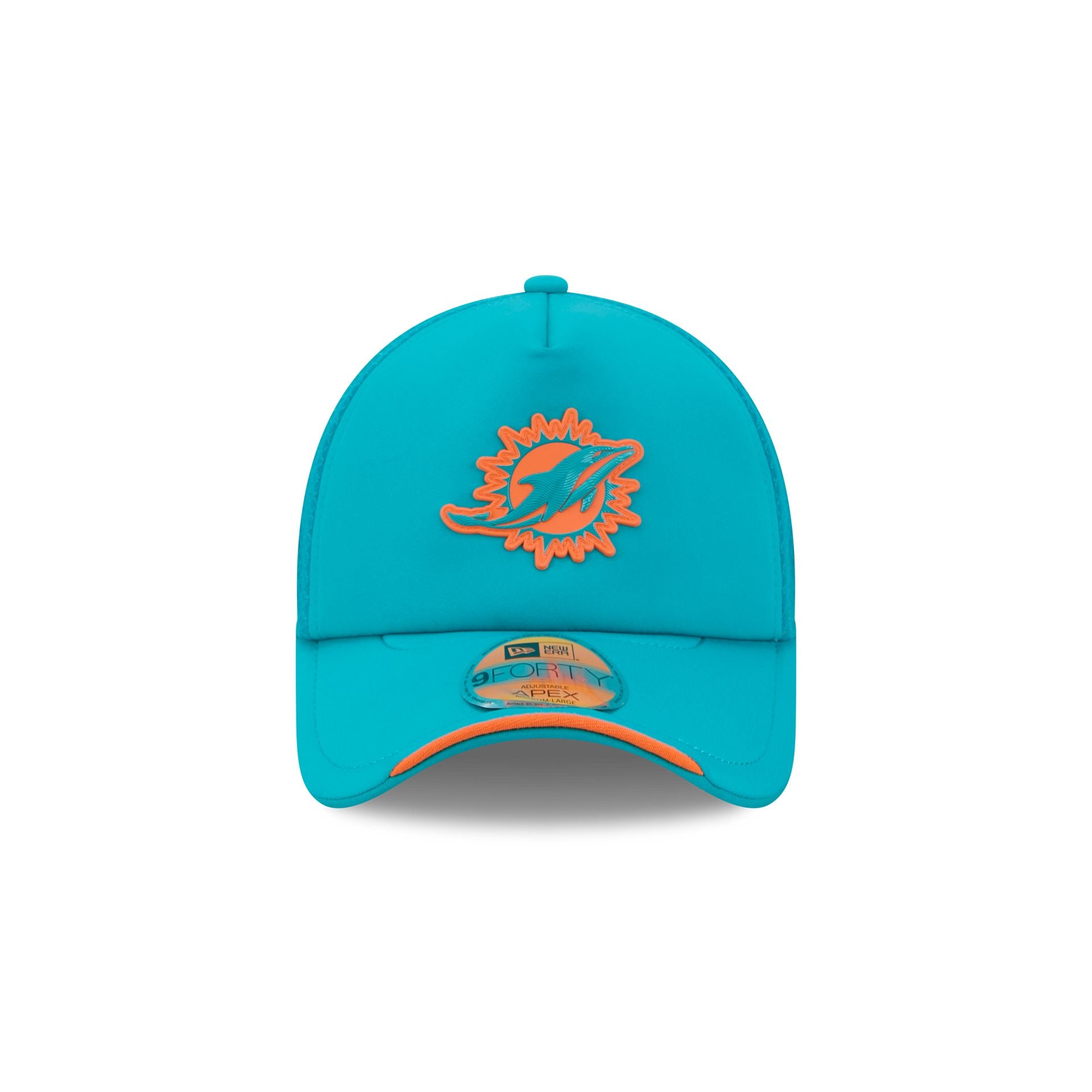 Miami Dolphins 2026 Sideline 9FORTY APEX Trucker Hat