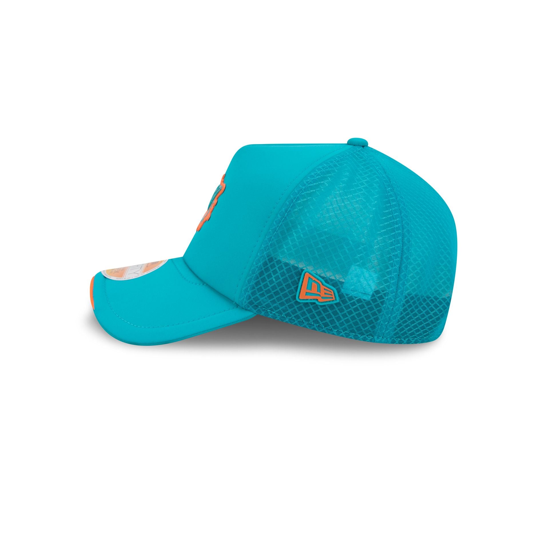 Miami Dolphins 2026 Sideline 9FORTY APEX Trucker Hat