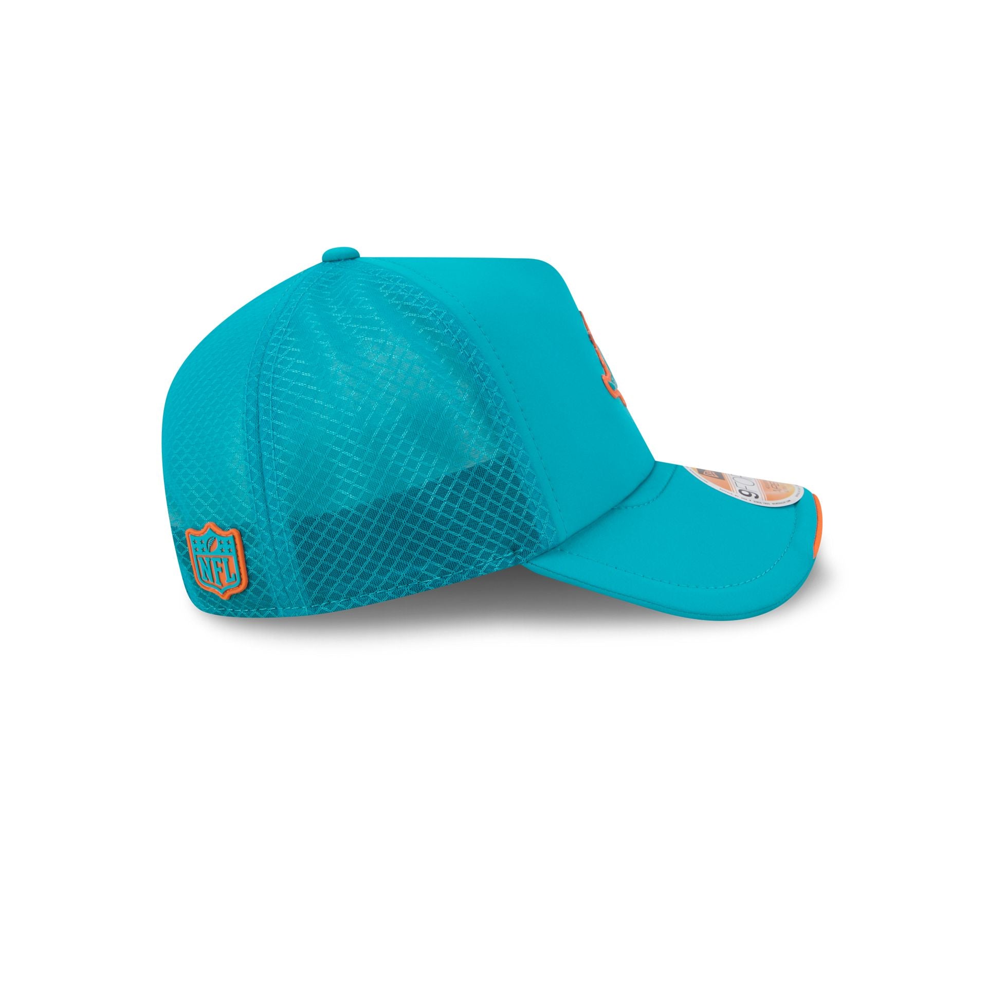 Miami Dolphins 2026 Sideline 9FORTY APEX Trucker Hat