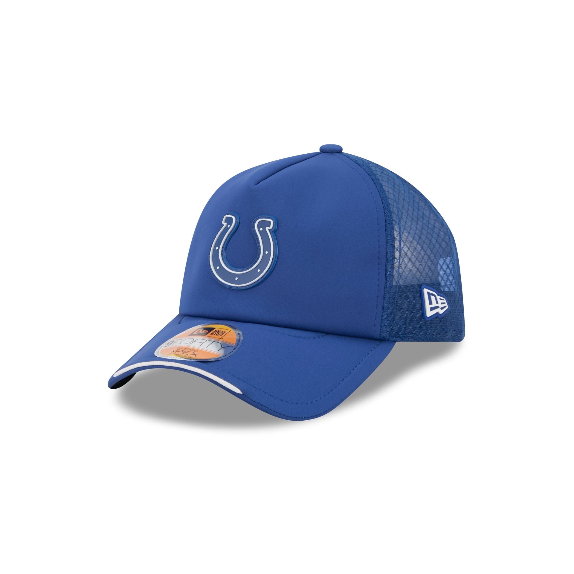 Indianapolis Colts 2026 Sideline 9FORTY APEX Trucker Hat