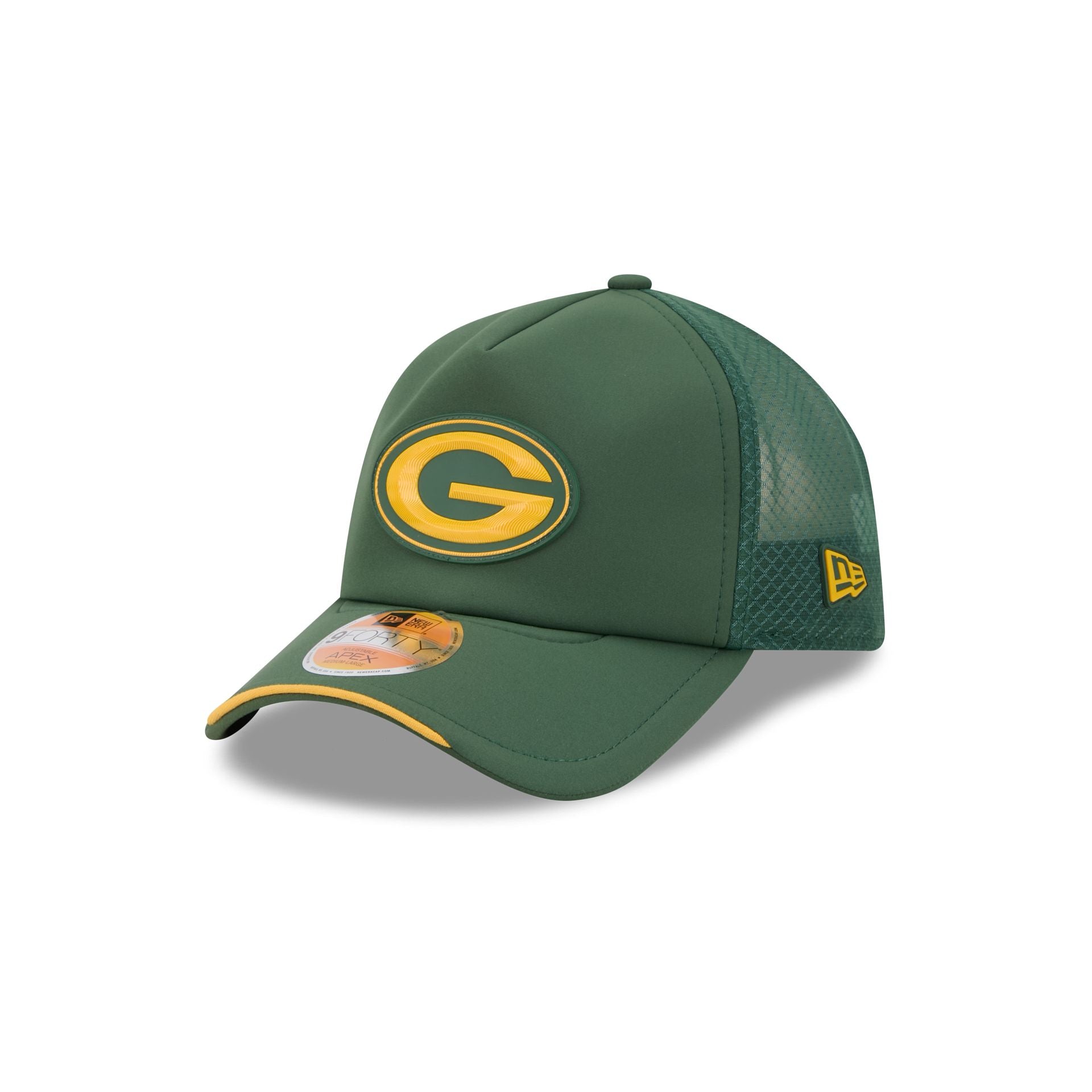 Green Bay Packers 2026 Sideline 9FORTY APEX Trucker Hat