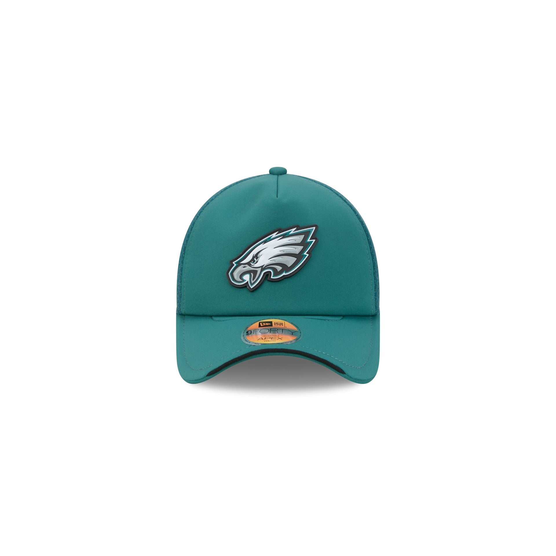 Philadelphia Eagles 2026 Sideline Kids 9FORTY APEX Trucker Hat
