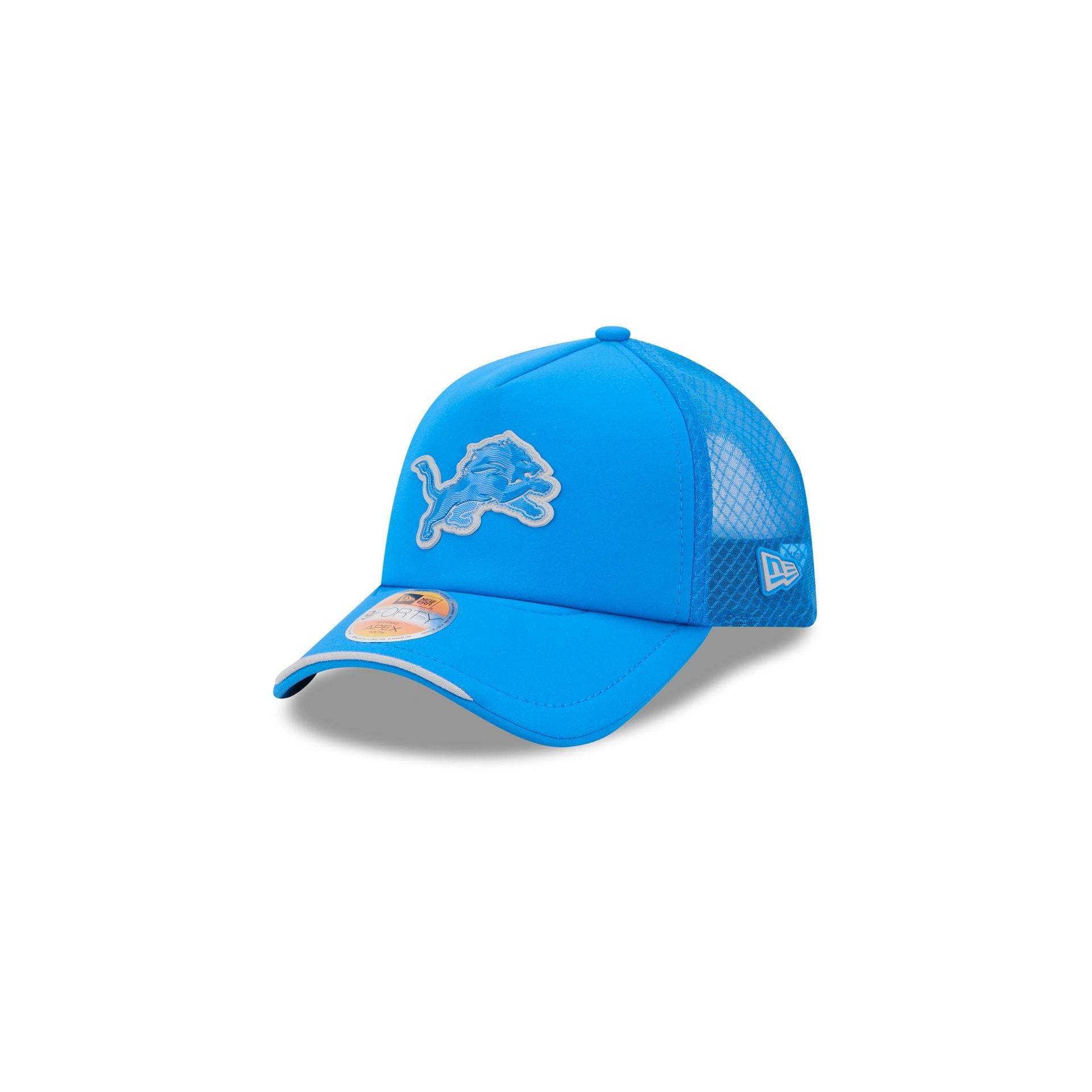 Detroit Lions 2026 Sideline Kids 9FORTY APEX Trucker Hat