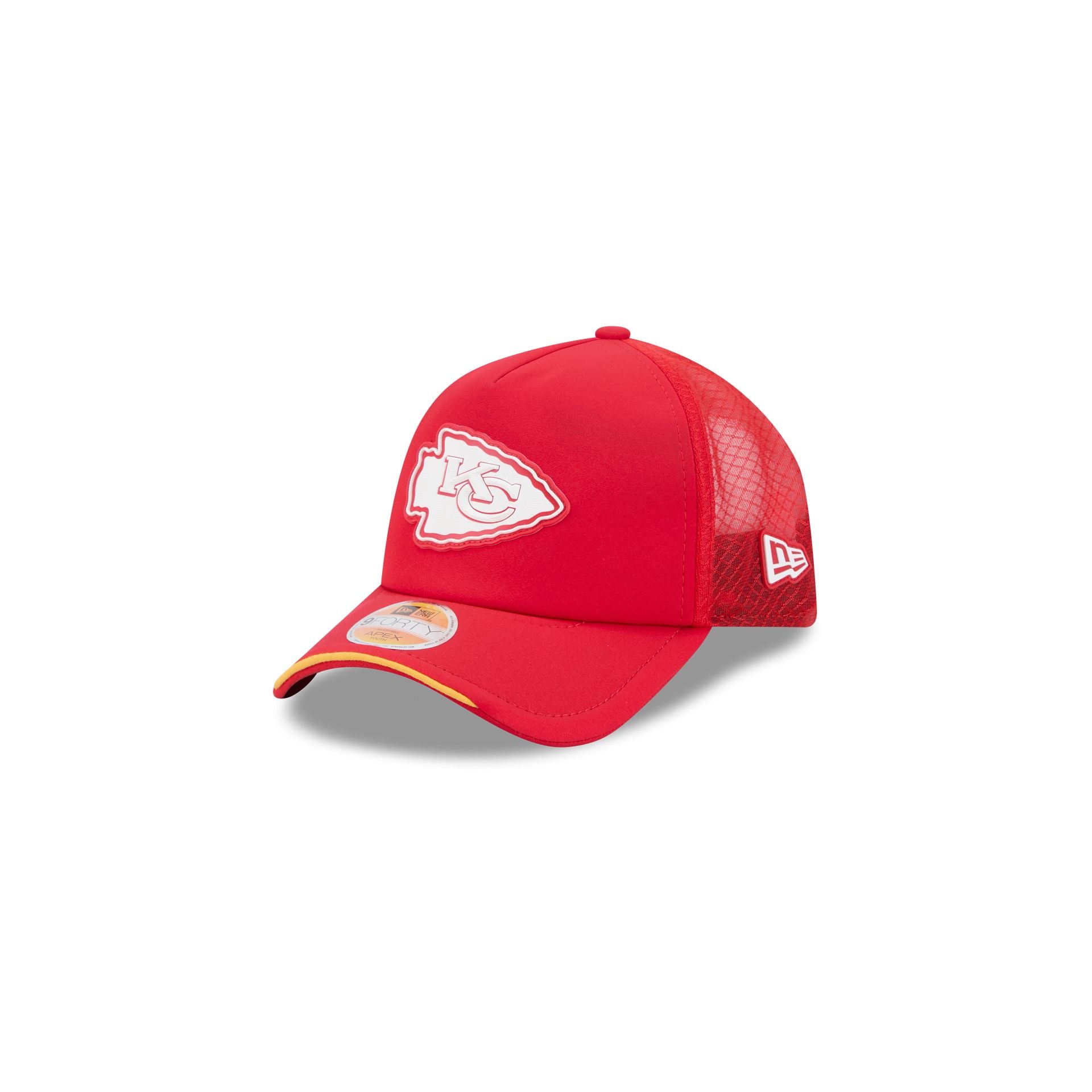 Kansas City Chiefs 2026 Sideline Kids 9FORTY APEX Trucker Hat