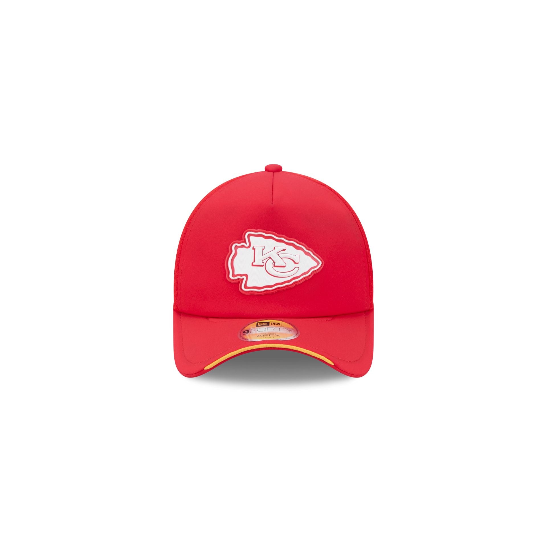 Kansas City Chiefs 2026 Sideline Kids 9FORTY APEX Trucker Hat