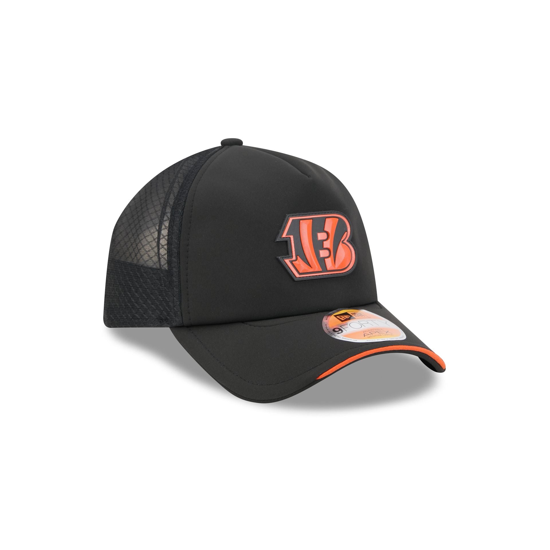 Cincinnati Bengals 2026 Sideline 9FORTY APEX Trucker Hat