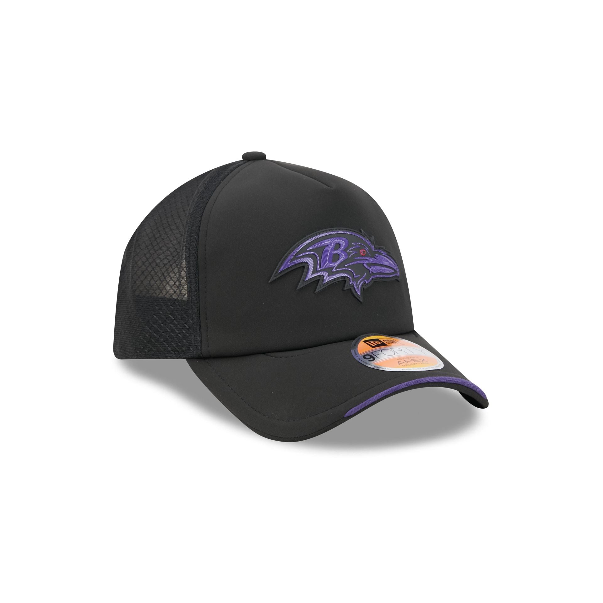 Baltimore Ravens 2026 Sideline 9FORTY APEX Trucker Hat