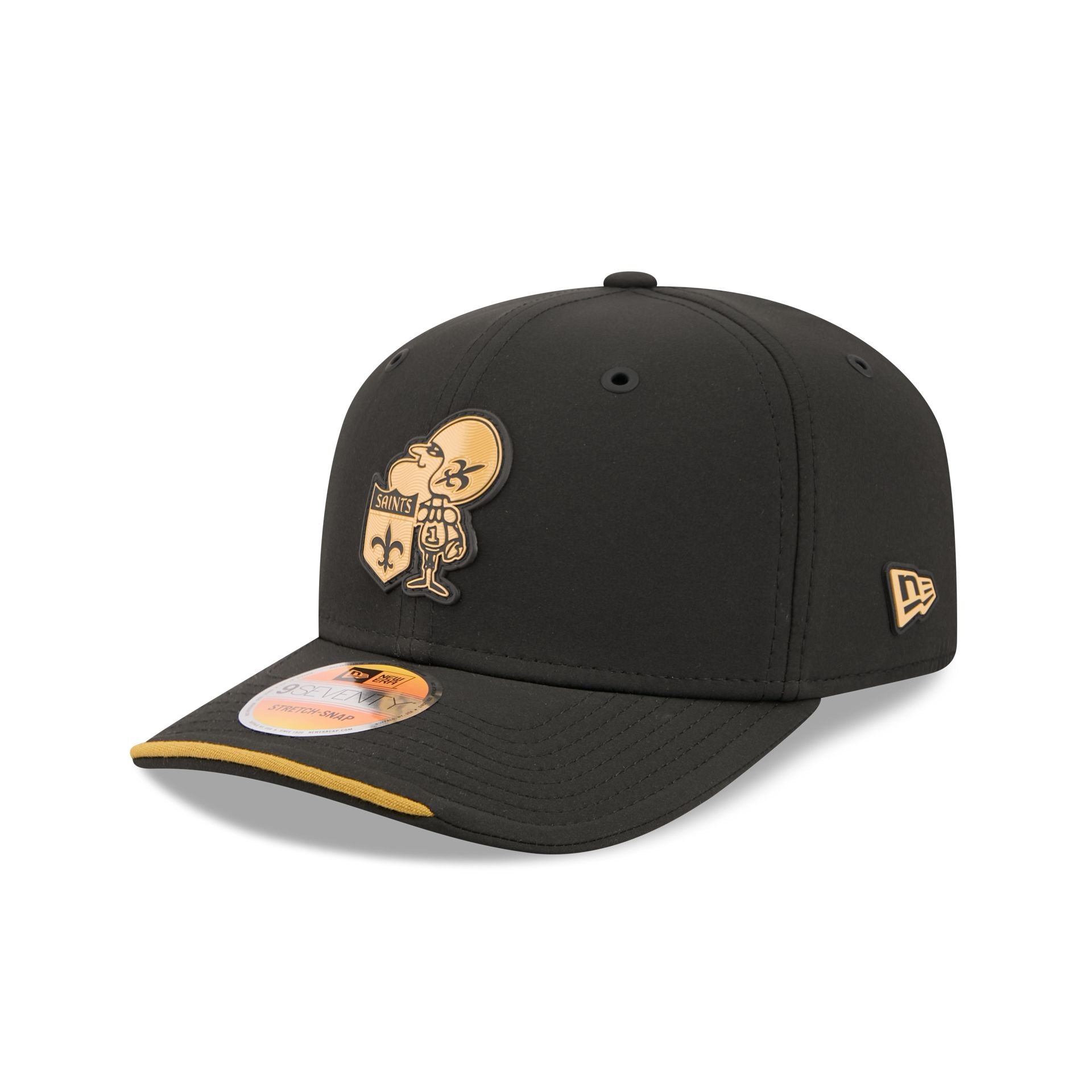 New Orleans Saints 2026 Sideline Historic 9SEVENTY Stretch-Snap Hat
