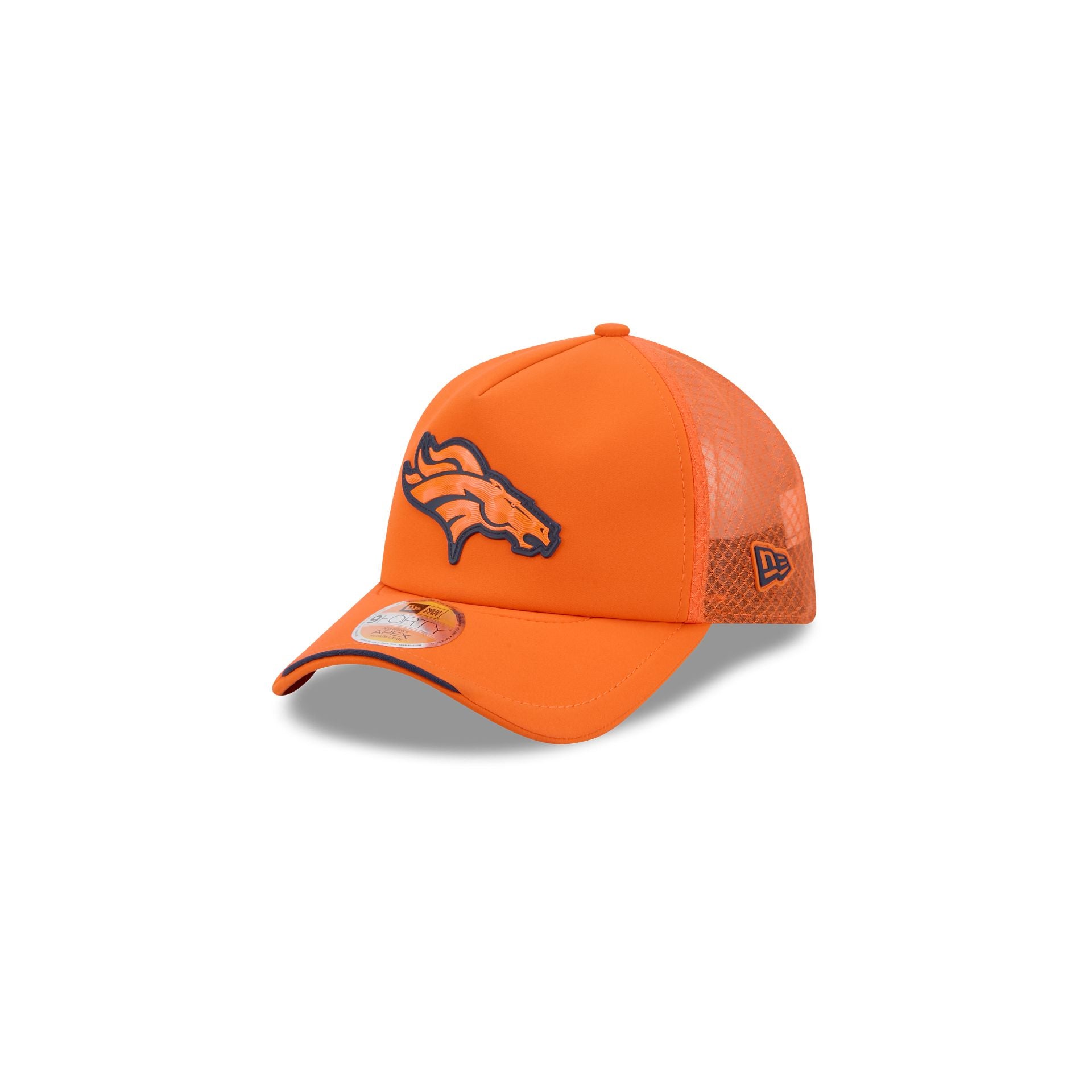 Denver Broncos 2026 Sideline Kids 9FORTY APEX Trucker Hat