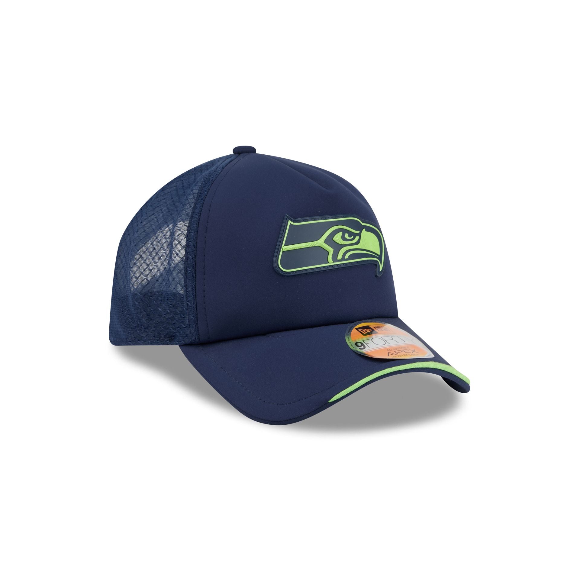 Seattle Seahawks 2026 Sideline 9FORTY APEX Trucker Hat