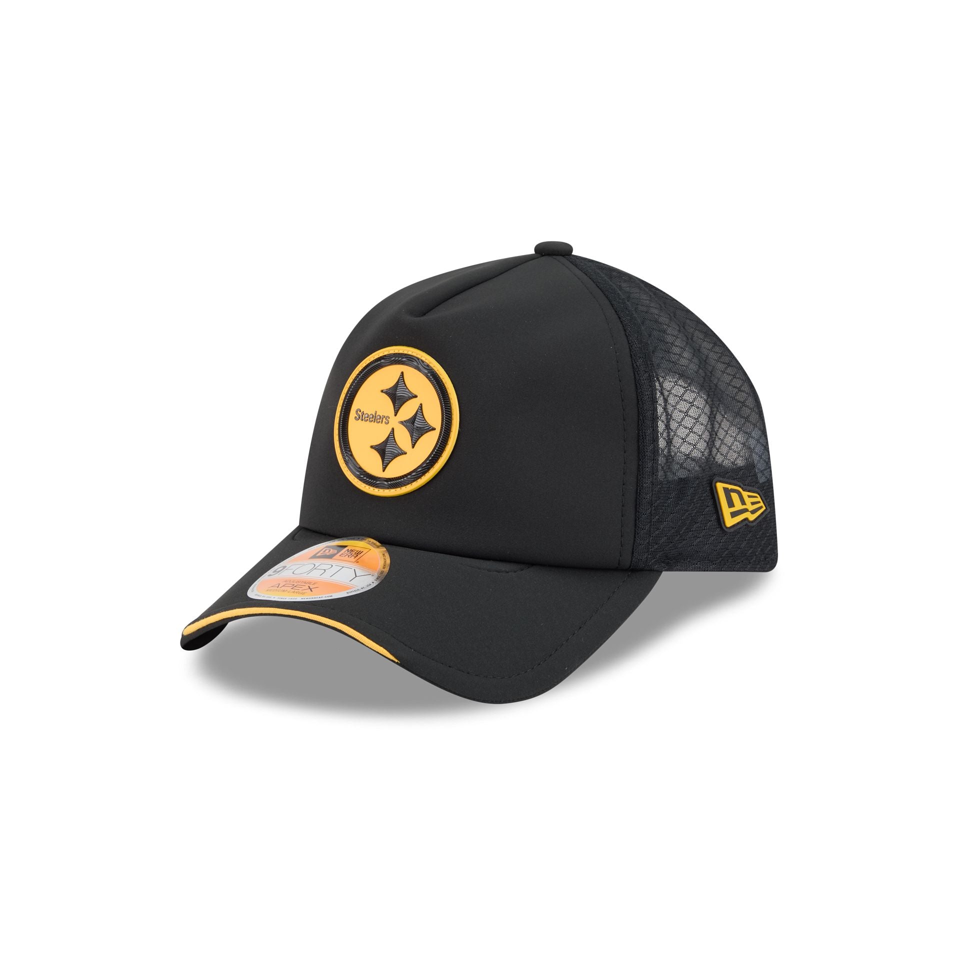 Pittsburgh Steelers 2026 Sideline 9FORTY APEX Trucker Hat