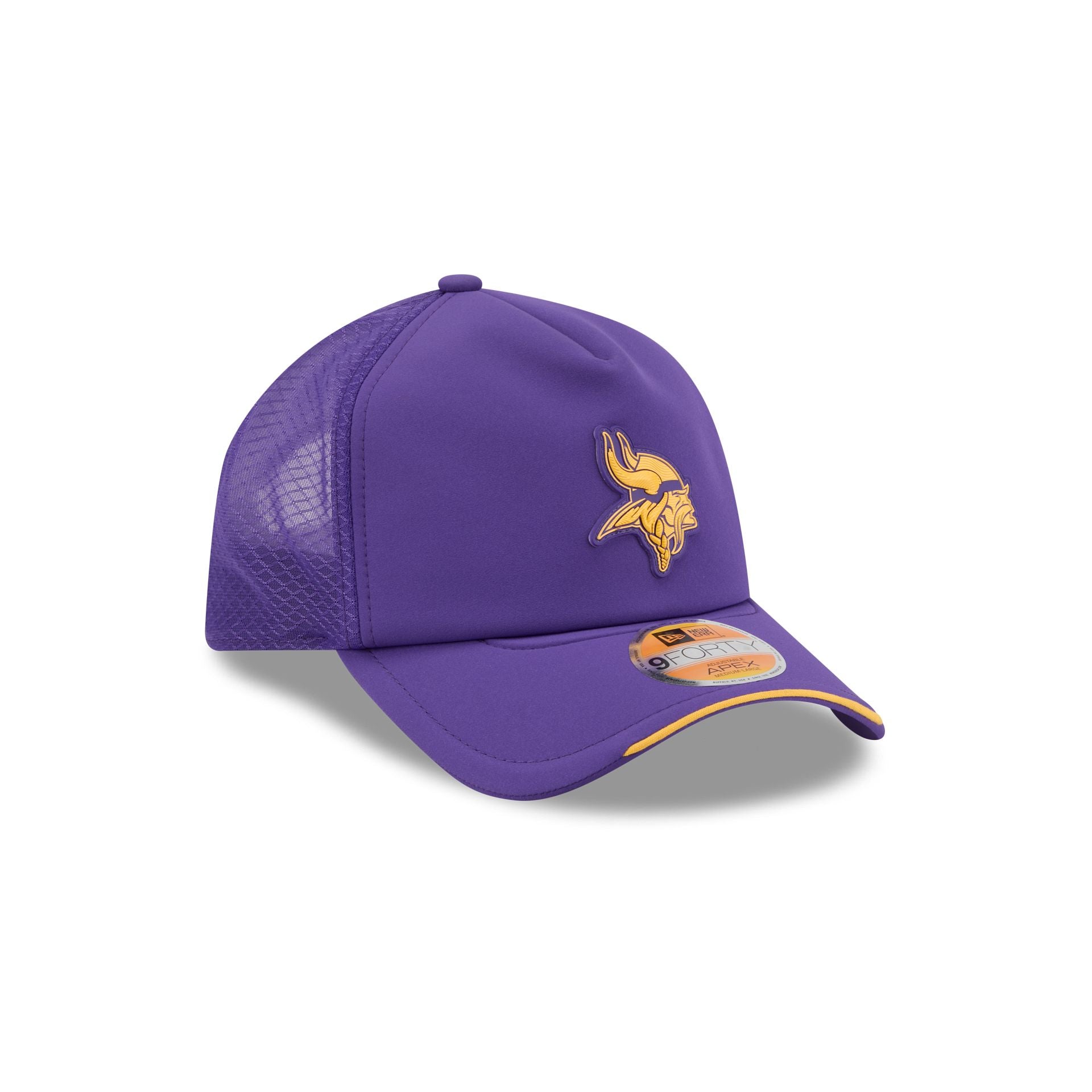 Minnesota Vikings 2026 Sideline 9FORTY APEX Trucker Hat