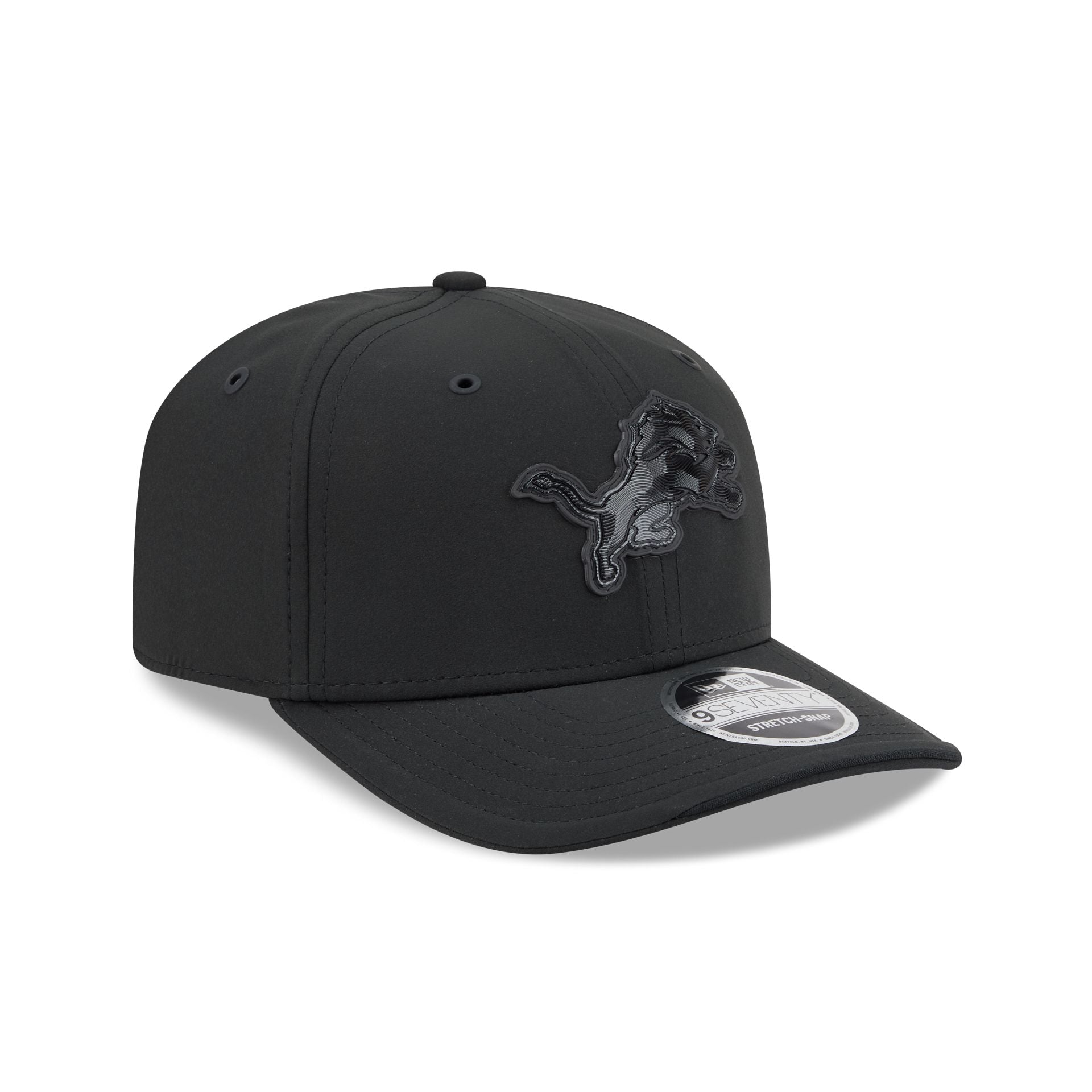 Detroit Lions 2026 Sideline Black 9SEVENTY Stretch-Snap Hat