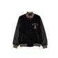 Los Angeles Angels Gothic Lettering Black Wool Varsity Jacket