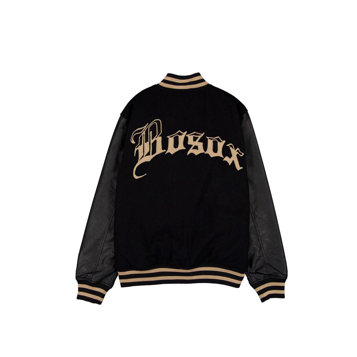 Boston Red Sox Gothic Lettering Black Wool Varsity Jacket