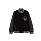 Los Angeles Dodgers Gothic Lettering Black Wool Varsity Jacket